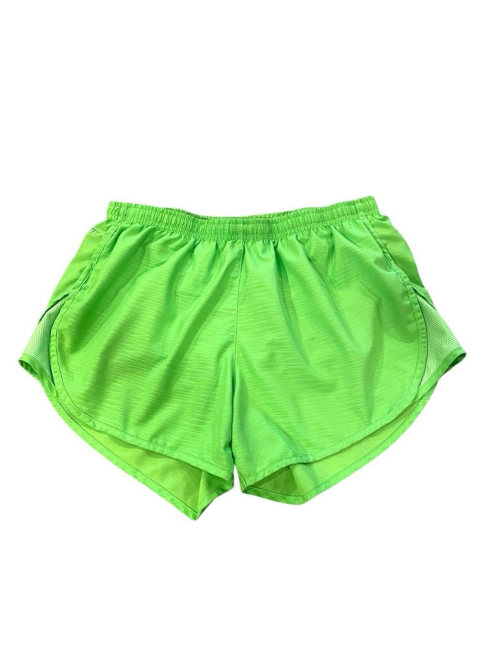 Nike Womens Size Small Running Shorts Built in Brief Dri Fit 719759-313 Green